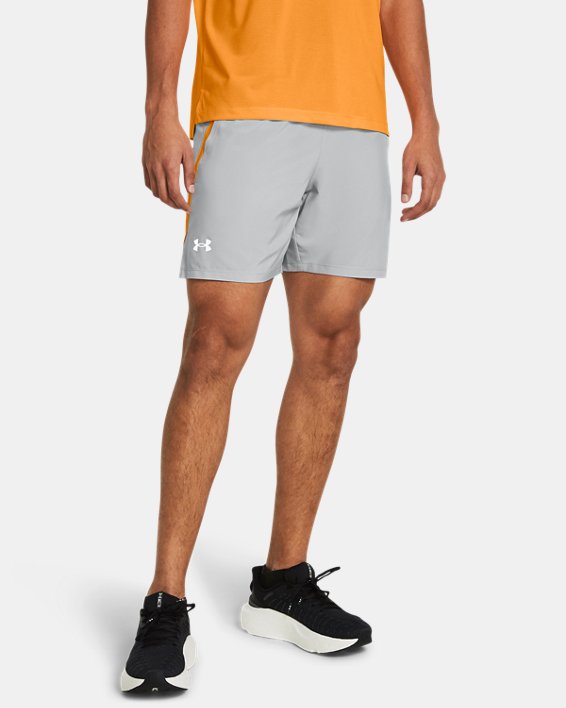 Men's UA Launch 7" Shorts, Gray, pdpMainDesktop image number 0